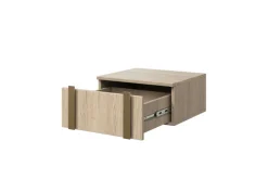 Bogart Szafki I Regały*2 x VERICA SZAFKA NOCNA 50 1SZ - dąb biszkoptowy / złote uchwyty / wisząca