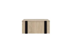 Bogart Szafki I Regały*2 x VERICA SZAFKA NOCNA 50 1SZ - dąb biszkoptowy / czarne uchwyty / wisząca