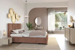 Bogart Szafki I Regały*2 x VERICA SZAFKA NOCNA 50 1SZ - dąb biszkoptowy / czarne uchwyty / wisząca