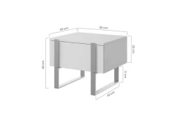Bogart Szafki I Regały*2 x VERICA SZAFKA NOCNA 50 1SZ - dąb biszkoptowy / czarne nogi