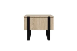 Bogart Szafki I Regały*2 x VERICA SZAFKA NOCNA 50 1SZ - dąb biszkoptowy / czarne nogi