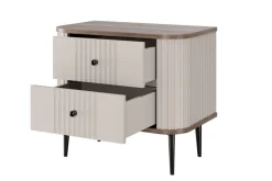 Bogart Szafki Nocne*2 x VESPER SZAFKA NOCNA 56 2SZ - cashmere mdf / orzech / czarne nogi