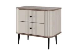 Bogart Szafki Nocne*2 x VESPER SZAFKA NOCNA 56 2SZ - cashmere mdf / orzech / czarne nogi