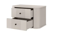 Bogart Szafki Nocne*2 x VESPER SZAFKA NOCNA 56 2SZ - cashmere mdf / cashmere / czarne uchwyty / wisząca