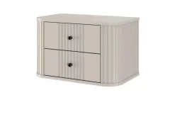 Bogart Szafki Nocne*2 x VESPER SZAFKA NOCNA 56 2SZ - cashmere mdf / cashmere / czarne uchwyty / wisząca