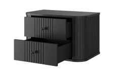 Bogart Szafki Nocne*2 x VESPER SZAFKA NOCNA 56 2SZ - czarny mdf / czarny mdf / czarne uchwyty / wisząca