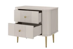 Bogart Szafki Nocne*2 x VESPER SZAFKA NOCNA 56 2SZ - cashmere mdf / cashmere / złote nogi