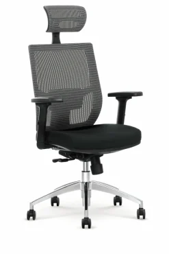 Halmar Fotele*ADMIRAL fotel gabinetowy popielato / czarny1 sztuka