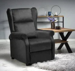 Halmar Fotele Do Biura|Fotele Do Sypialni*AGUSTIN 2 fotel wypoczynkowy czarny (2p=1szt)1 sztuka