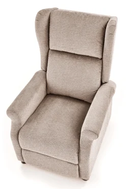 Halmar Fotele Do Biura|Fotele Do Sypialni*AGUSTIN M fotel rozkładany z funkcją masażu beżowy (1p=1szt)1 sztuka