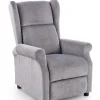Halmar Fotele Do Biura|Fotele Do Sypialni*AGUSTIN M fotel rozkładany z funkcją masażu popielaty (1p=1szt)1 sztuka