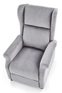 Halmar Fotele Do Biura|Fotele Do Sypialni*AGUSTIN M fotel rozkładany z funkcją masażu popielaty (1p=1szt)1 sztuka