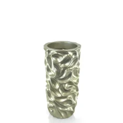 ArteHome Doniczki I Osłonki*Amelia wyjątkowa donica o nieregularnych tłoczeniach i metalizowanym wykończeniu 30x30x48