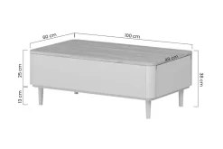 Bogart Ławy I Stoliki Do Pokoju Młodzieżowego|Ławy I Stoliki Do Salonu*AMILIO ŁAWA 100 2SZ - cashmere / dąb olejowany / nogi cashmere