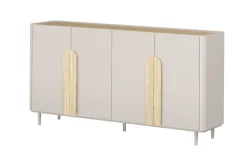 Bogart Komody Do Biura|Komody Do Przedpokoju*AMILIO KOMODA 200 4D - cashmere / dąb olejowany / uchwyty dąb jasny / nogi cashmere