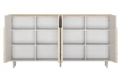 Bogart Komody Do Biura|Komody Do Przedpokoju*AMILIO KOMODA 200 4D - cashmere / dąb olejowany / uchwyty dąb jasny / nogi cashmere