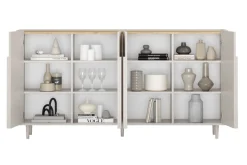 Bogart Komody Do Biura|Komody Do Przedpokoju*AMILIO KOMODA 200 4D - cashmere / dąb olejowany / uchwyty cashmere / nogi cashmere