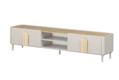 Bogart Szafki Rtv Do Salonu|Szafki Rtv*AMILIO RTV 220 1K1SZ - cashmere / dąb olejowany / uchwyty dąb jasny / nogi cashmere