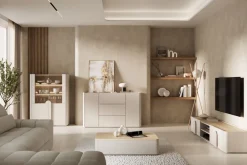 Bogart Szafki Rtv Do Salonu|Szafki Rtv*AMILIO RTV 220 1K1SZ - cashmere / dąb olejowany / uchwyty cashmere