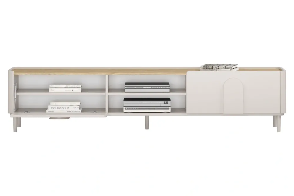 Bogart Szafki Rtv Do Salonu|Szafki Rtv*AMILIO RTV 220 1K1SZ - cashmere / dąb olejowany / uchwyty cashmere / nogi cashmere