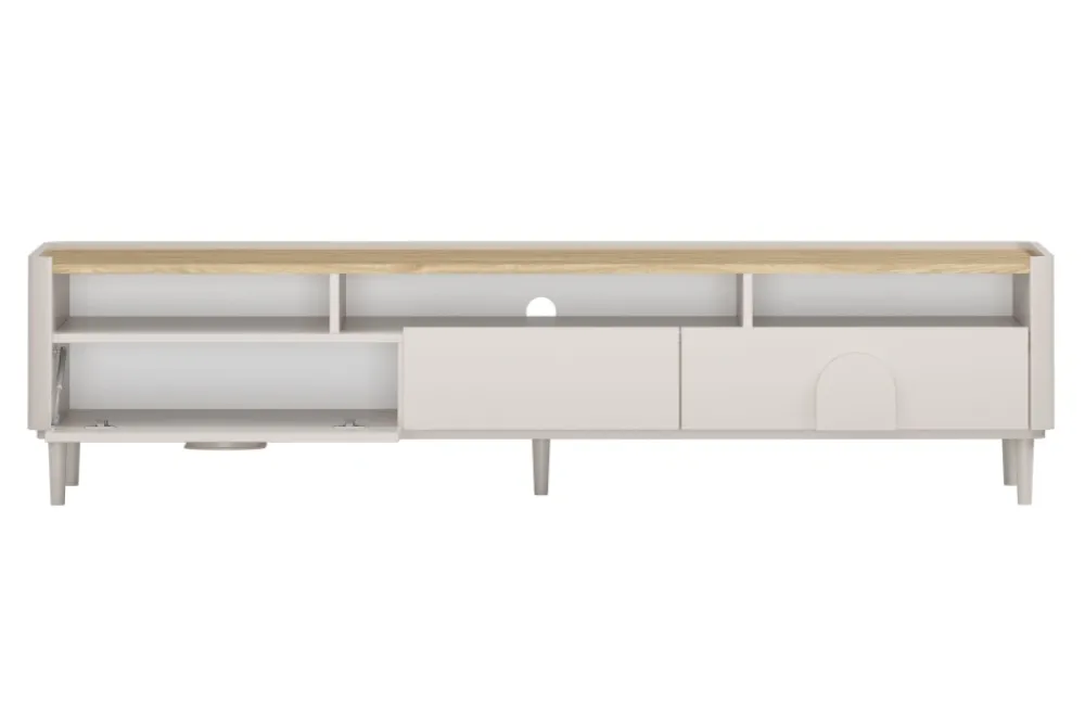 Bogart Szafki Rtv Do Salonu|Szafki Rtv*AMILIO RTV 200 1K2SZ - cashmere / dąb olejowany / uchwyty cashmere / nogi cashmere