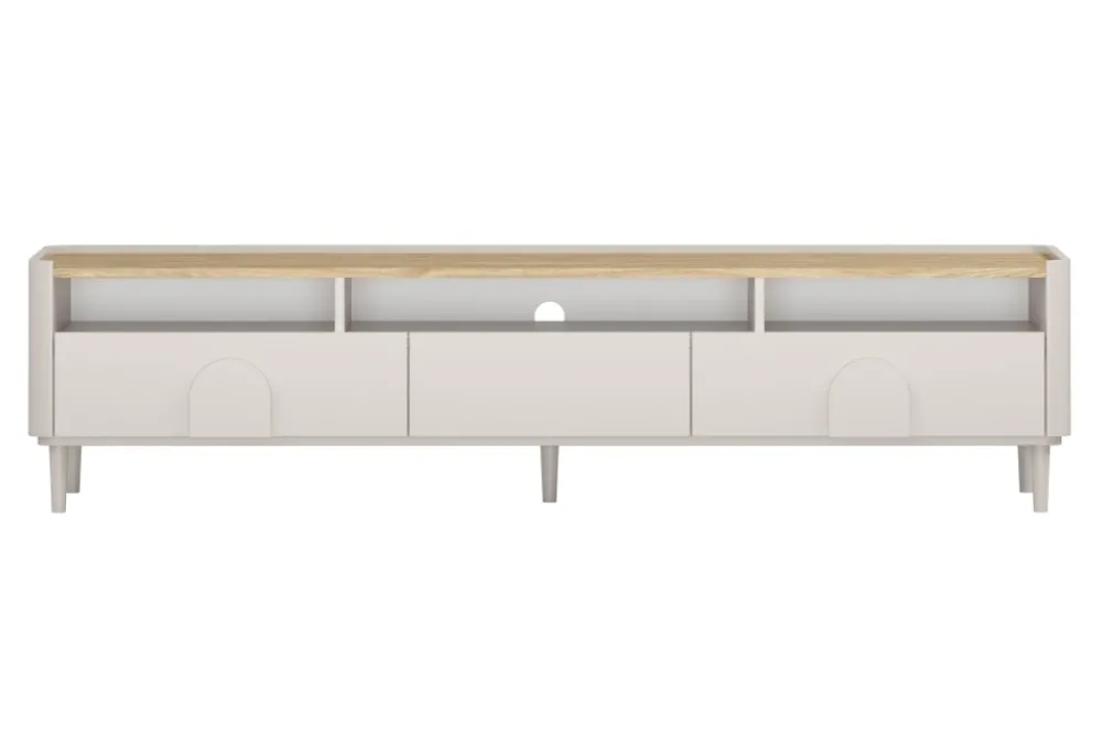 Bogart Szafki Rtv Do Salonu|Szafki Rtv*AMILIO RTV 200 1K2SZ - cashmere / dąb olejowany / uchwyty cashmere / nogi cashmere