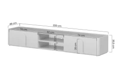 Bogart Szafki Rtv Do Salonu|Szafki Rtv*AMILIO RTV 220 1K1SZ - eukaliptus / dąb baltic dune / uchwyty dąb naturalny