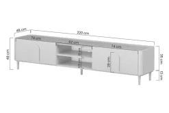 Bogart Szafki Rtv Do Salonu|Szafki Rtv*AMILIO RTV 220 1K1SZ - eukaliptus / dąb baltic dune / uchwyty dąb naturalny / nogi eukaliptus