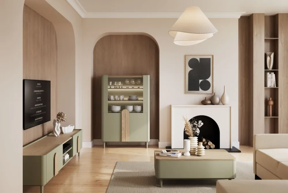 Bogart Szafki Rtv Do Salonu|Szafki Rtv*AMILIO RTV 220 1K1SZ - eukaliptus / dąb baltic dune / uchwyty dąb naturalny / nogi eukaliptus