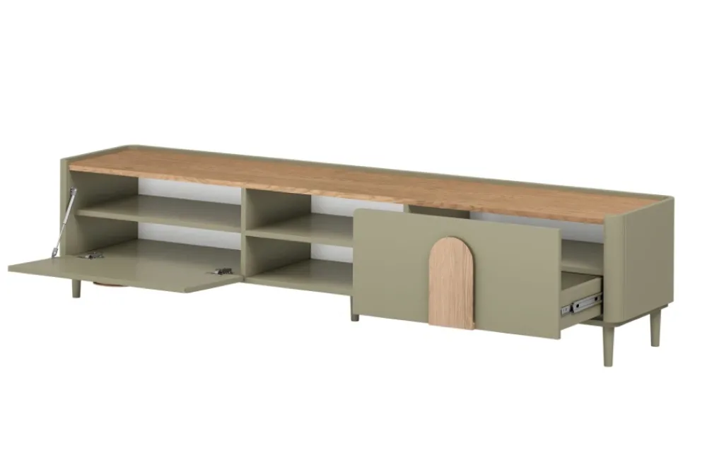 Bogart Szafki Rtv Do Salonu|Szafki Rtv*AMILIO RTV 220 1K1SZ - eukaliptus / dąb baltic dune / uchwyty dąb naturalny / nogi eukaliptus