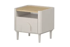 Bogart Szafki I Regały Do Pokoju Młodzieżowego|Szafki Nocne Do Pokoju Młodzieżowego*AMILIO SZAFKA NOCNA 50 1SZ - cashmere / dąb olejowany / uchwyty cashmere / nogi cashmere