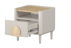 Bogart Szafki I Regały Do Pokoju Młodzieżowego|Szafki Nocne Do Pokoju Młodzieżowego*AMILIO SZAFKA NOCNA 50 1SZ - cashmere / dąb olejowany / uchwyty dąb jasny / nogi cashmere