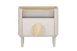 Bogart Szafki I Regały Do Pokoju Młodzieżowego|Szafki Nocne Do Pokoju Młodzieżowego*AMILIO SZAFKA NOCNA 50 1SZ - cashmere / dąb olejowany / uchwyty dąb jasny / nogi cashmere