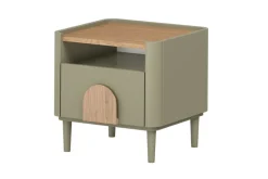 Bogart Szafki I Regały Do Pokoju Młodzieżowego|Szafki Nocne Do Pokoju Młodzieżowego*AMILIO SZAFKA NOCNA 50 1SZ - eukaliptus / dąb baltic dune / uchwyty dąb naturalny / nogi eukaliptus