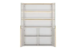 Bogart Witryny Do Jadalni|Witryny Do Salonu*AMILIO WITRYNA 100 2D - cashmere / dąb olejowany / uchwyty dąb jasny