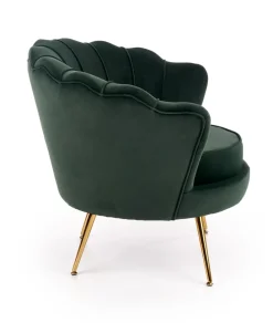 Halmar Fotele Do Biura|Fotele Do Sypialni*AMORINITO fotel wypoczynkowy ciemny zielony / złoty1 sztuka