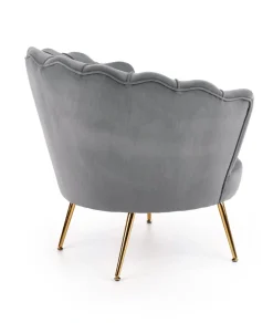 Halmar Fotele Do Sypialni|Fotele Do Salonu*AMORINITO fotel wypoczynkowy popielaty / złoty1 sztuka