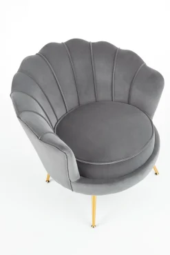 Halmar Fotele Do Sypialni|Fotele Do Salonu*AMORINITO fotel wypoczynkowy popielaty / złoty1 sztuka