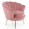 Halmar Fotele Do Sypialni|Fotele Do Salonu*AMORINITO fotel wypoczynkowy jasny różowy / złoty1 sztuka