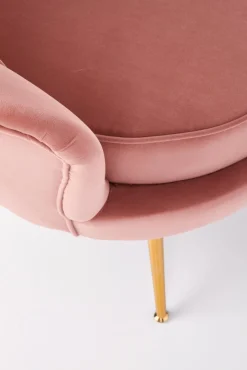 Halmar Fotele Do Sypialni|Fotele Do Salonu*AMORINITO fotel wypoczynkowy jasny różowy / złoty1 sztuka