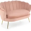 Halmar Fotele Do Biura|Fotele Do Sypialni*AMORINITO XL fotel wypoczynkowy jasny różowy / złoty1 sztuka