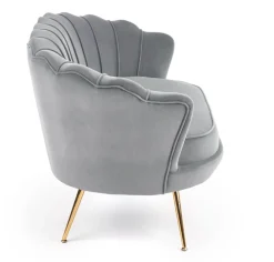 Halmar Fotele Do Biura|Fotele Do Sypialni*AMORINITO XL fotel wypoczynkowy popielaty / złoty1 sztuka