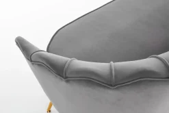 Halmar Fotele Do Biura|Fotele Do Sypialni*AMORINITO XL fotel wypoczynkowy popielaty / złoty1 sztuka