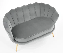 Halmar Fotele Do Biura|Fotele Do Sypialni*AMORINITO XL fotel wypoczynkowy popielaty / złoty1 sztuka