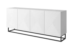 Bogart Komody*ASHA KOMODA 200 4D - biały mat / stelaż