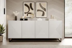 Bogart Komody*ASHA KOMODA 200 4D - biały mat / stelaż