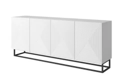 Bogart Komody*ASHA KOMODA 200 4D - biały mat / stelaż