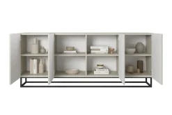 Bogart Komody*ASHA KOMODA 200 4D - cashmere / czarny stelaż