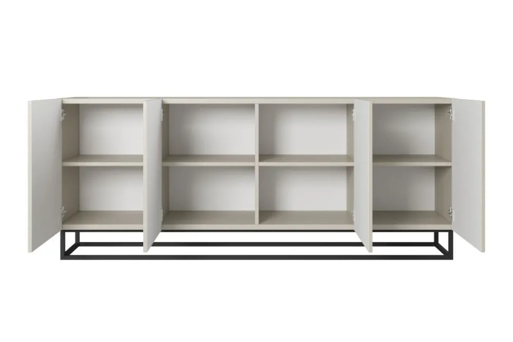 Bogart Komody*ASHA KOMODA 200 4D - cashmere / czarny stelaż