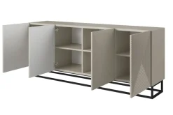 Bogart Komody*ASHA KOMODA 200 4D - cashmere / czarny stelaż